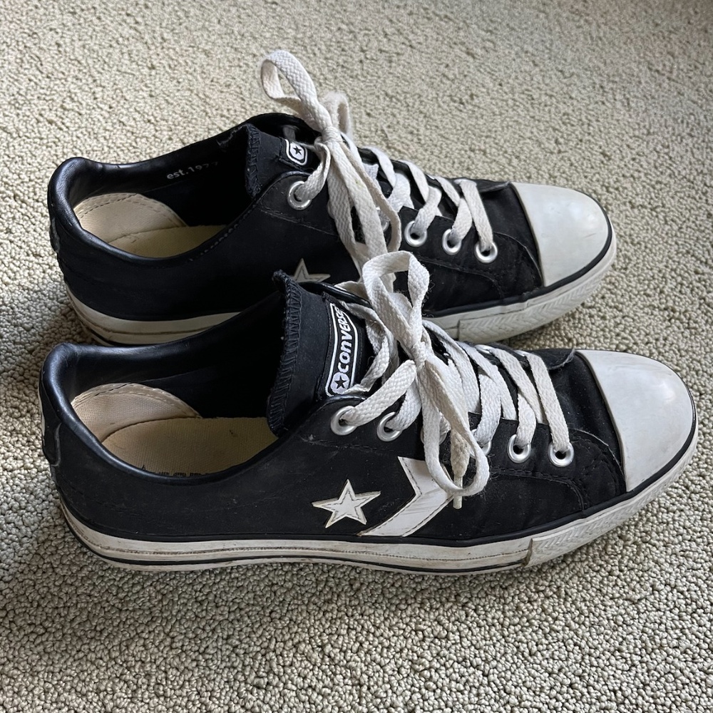 Black Converse Shoes One Star